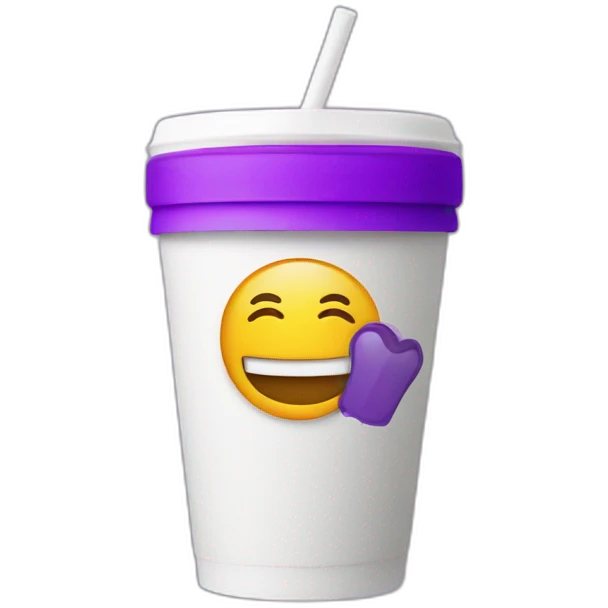Styrofoam Cup with Purple inside emoji