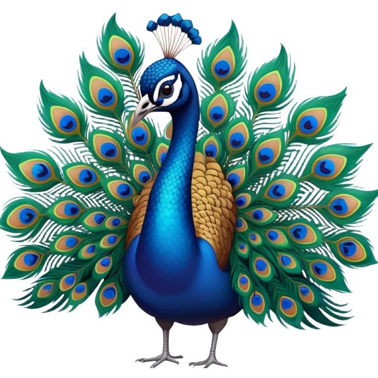 Peacock with a bow emoji