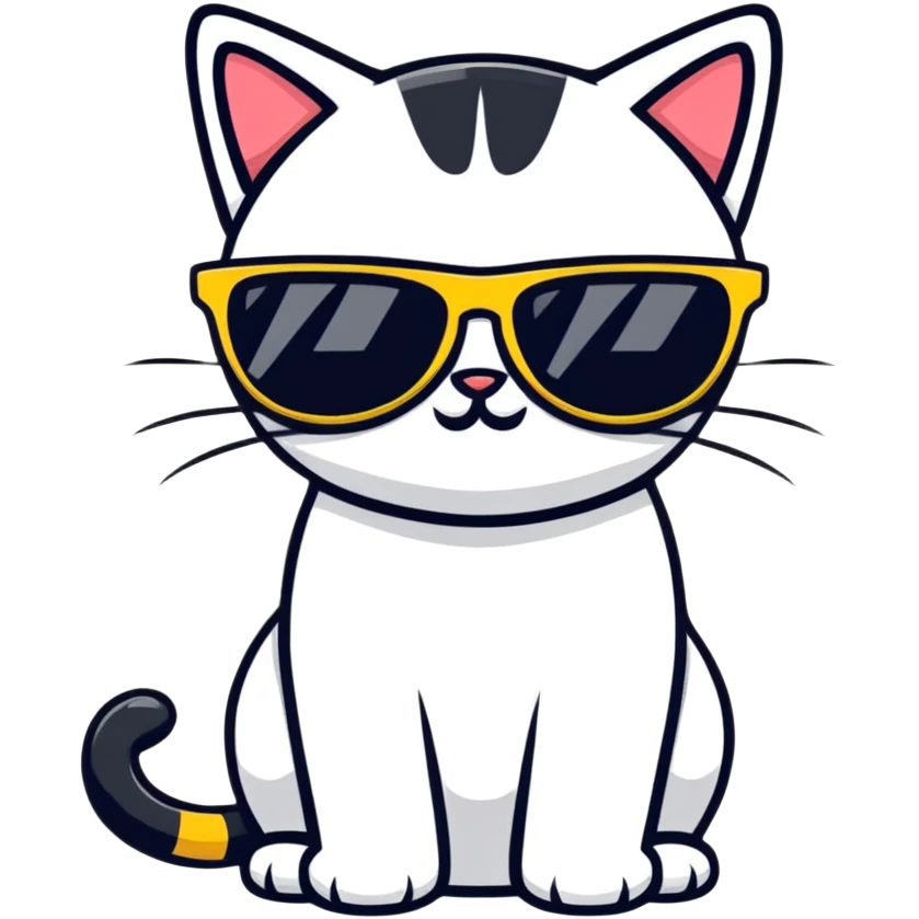 Cat with sunglasses emoji