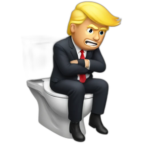 trump on the toilet emoji
