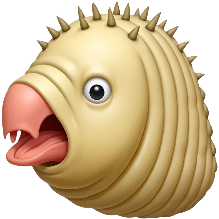 large maggot with donald trump's head emoji