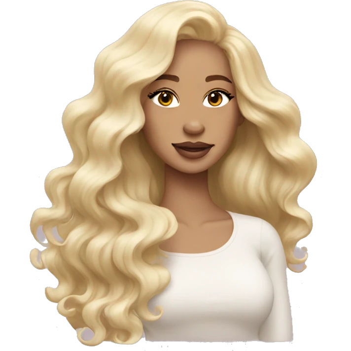 Opal blonde wavey hair  emoji