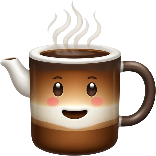 plain mug of steaming coffee emoji