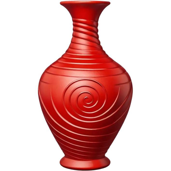 Spiral Pottery Vase red emoji