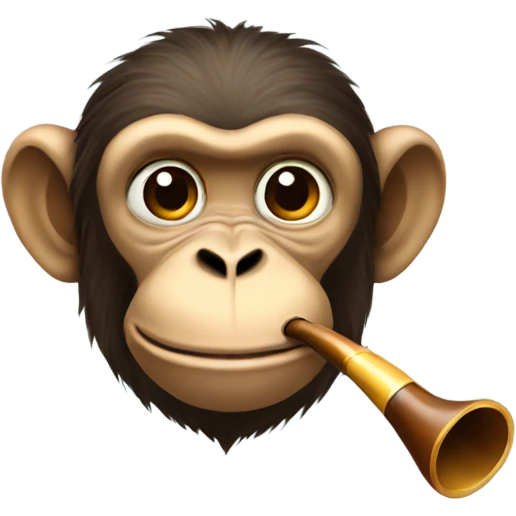 Monkey with a pipe emoji