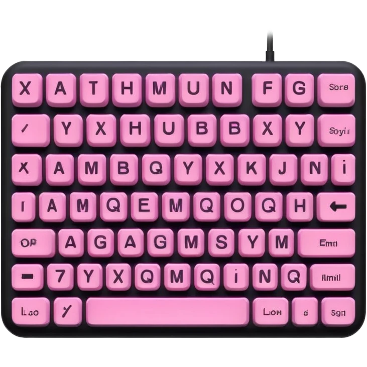 baby pink rgb keyboard emoji