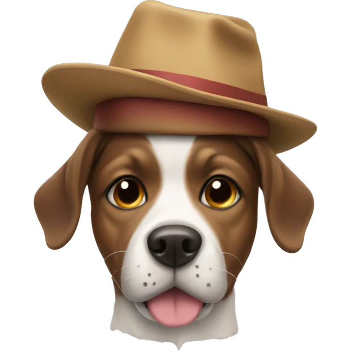 Dog in hat emoji