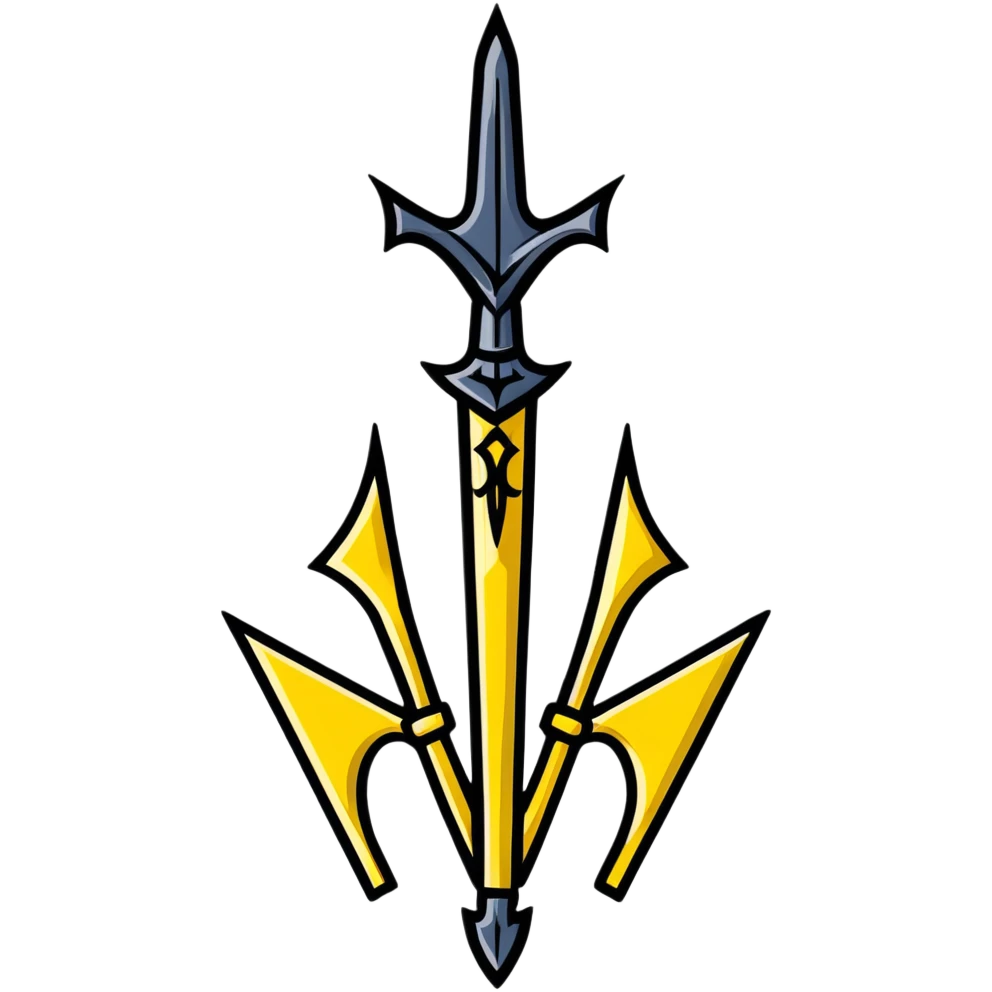 Ukrainian trident emblem symbol emoji