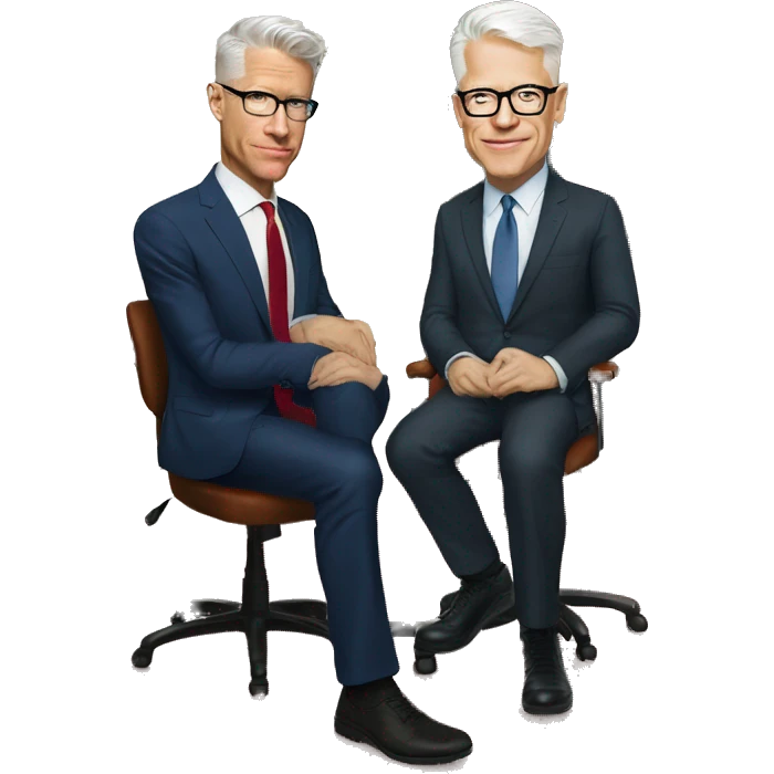 Anderson cooper with Al franken emoji