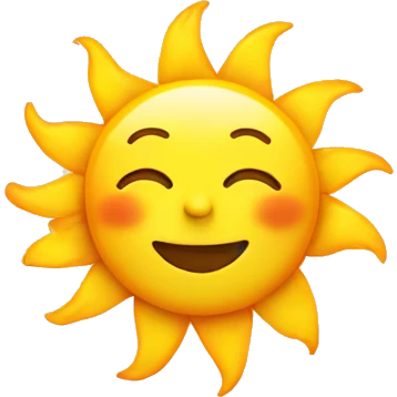 A happy sun emoji emoji