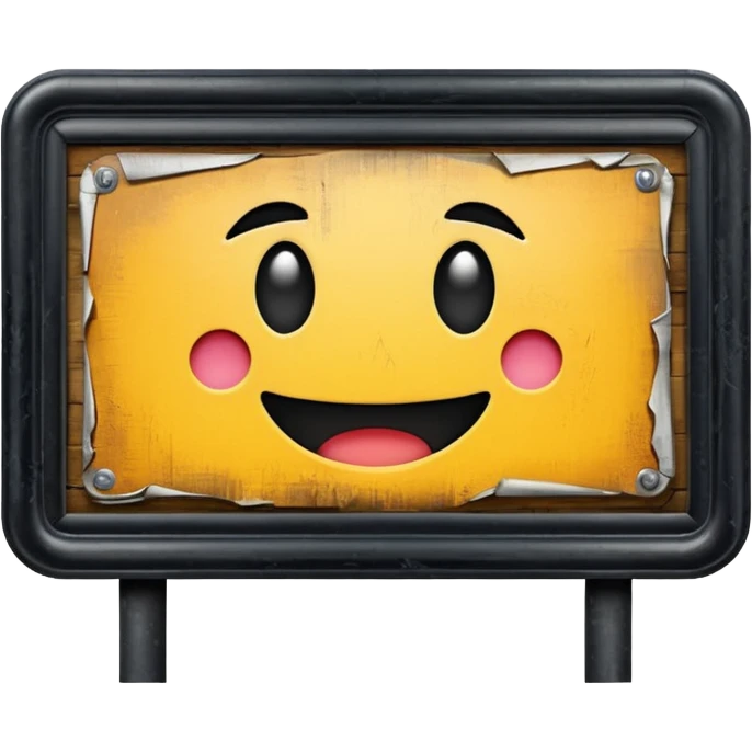 free ad, billboard with free banner emoji