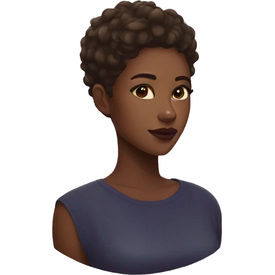 eclipsed taurus moon with a girl with short hair ans buzzed sides emoji