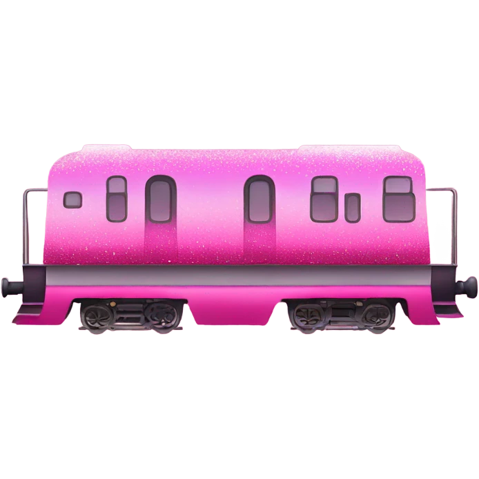 Pink ombre train with glitter  emoji