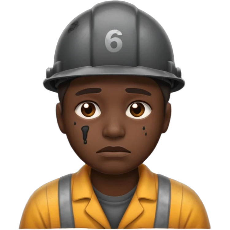 Emoji portrait of a mine slave emoji