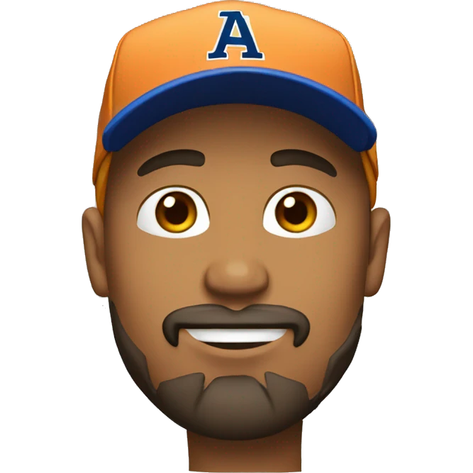guy with a baseball hat and goatee emoji