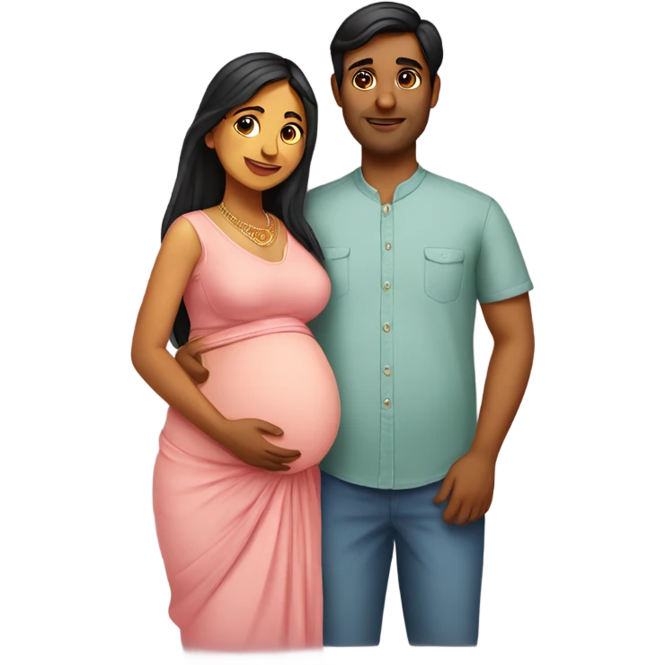 indian pregnant couples emoji