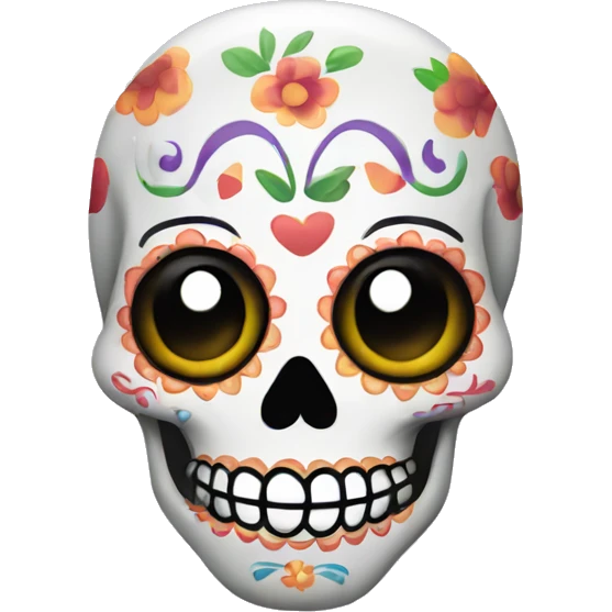Winking sugar skull emoji