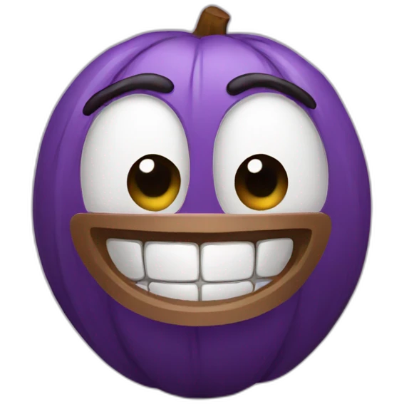 a purple nut emoji