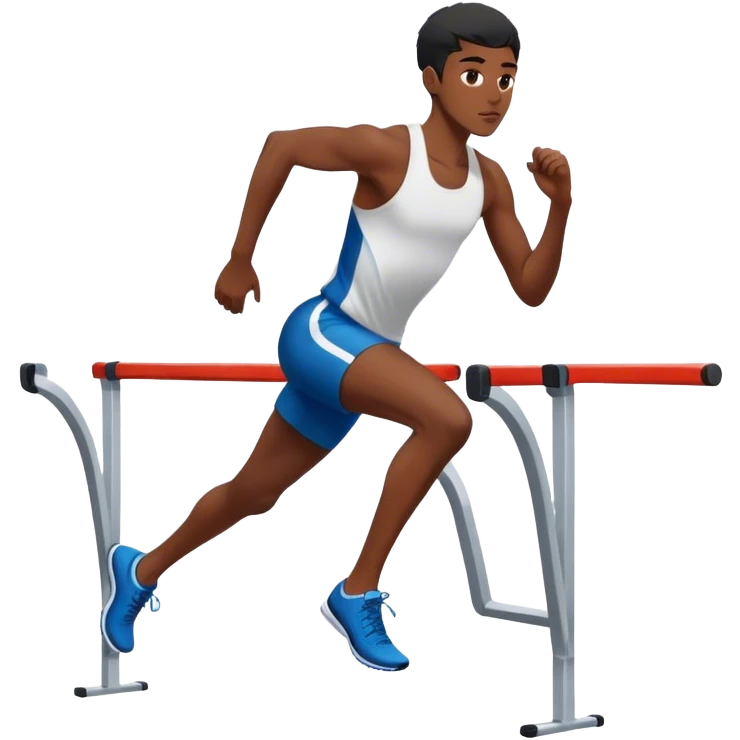 Hurdle track runner emoji