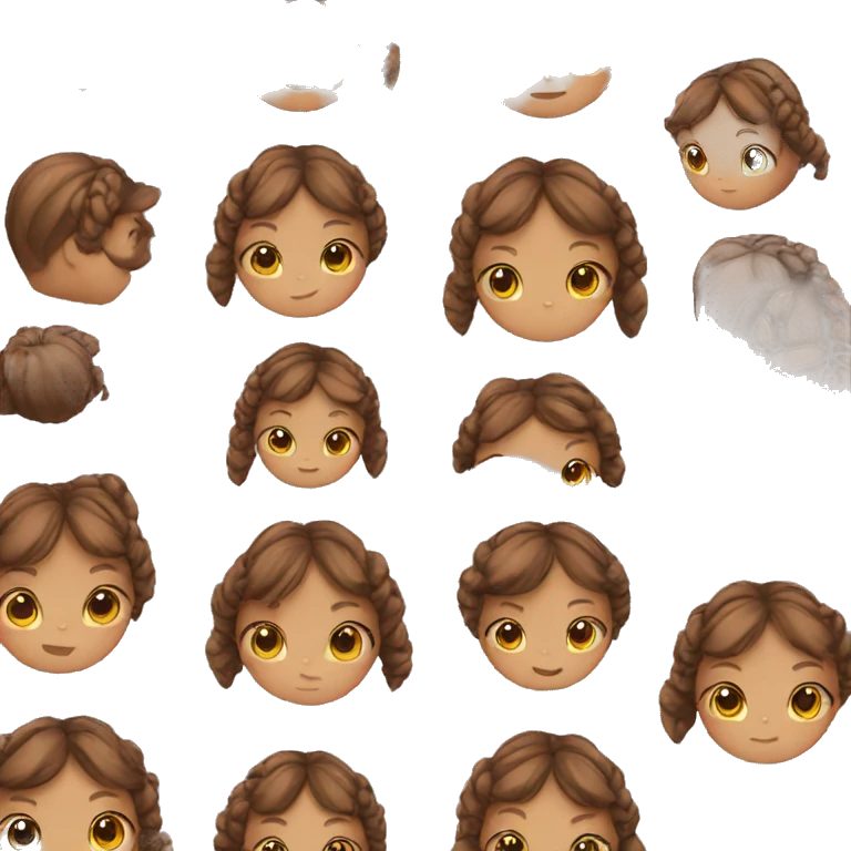 Girl with this hair in pigtails emoji