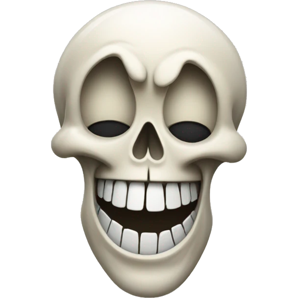 skull laughing with tears with peace sign emoji