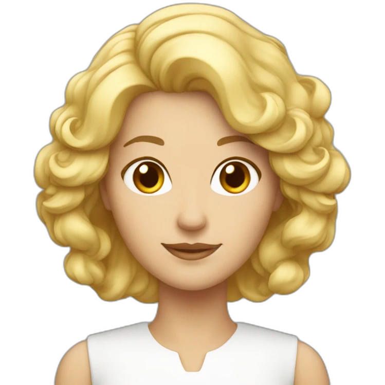 femme blanche cheveux châtain 40 ans emoji