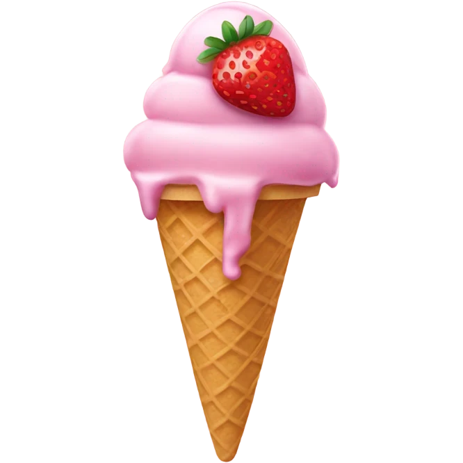 strawberry ice cream emoji