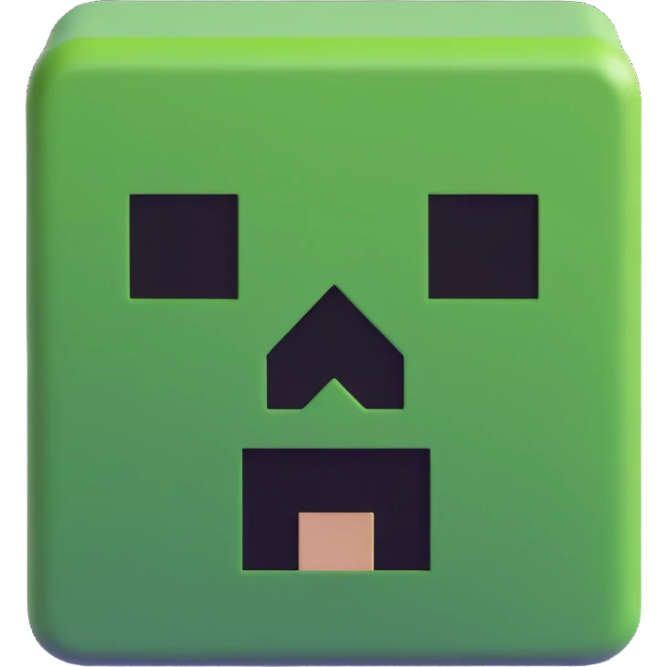 Minecraft creeper face emoji