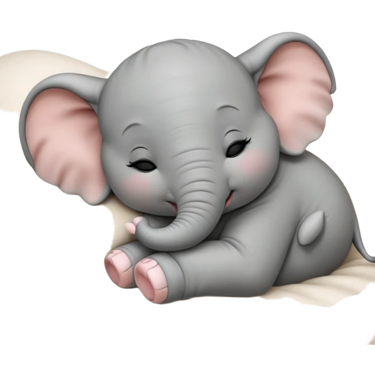 meme-worthy-cute-sleeping-baby-elephant-portrait-emoji,-head-resting-peacefully-with-a-contented-smile,-showcasing-a-delightfully-tiny-build-and-a-luxuriously-soft-gray-hide,-eyes-shut-in-a-serene,-restful-nap,-simplified emoji