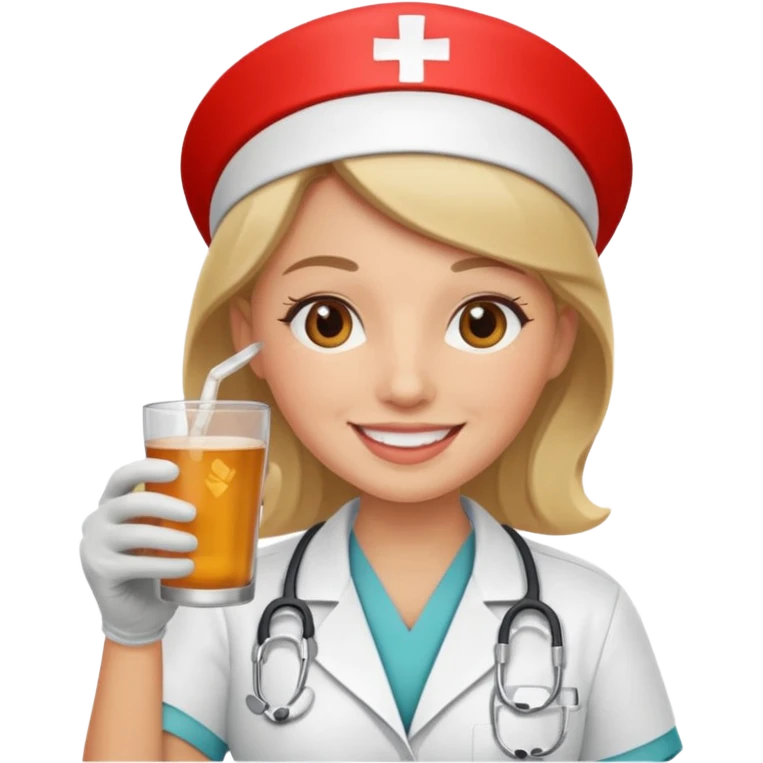 nurse drinking  emoji