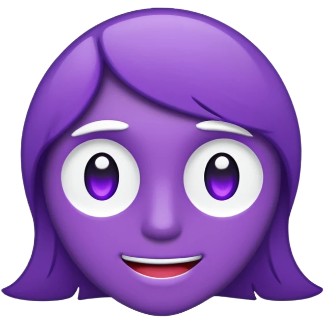 text that spells "me" in a shiny purple font sticker with white outline emoji