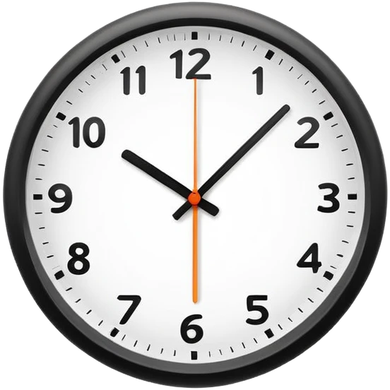 Minimalist 24 hour clock, simple design, clean lines emoji