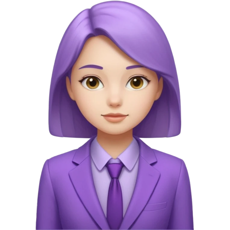 lavender-purple girl's Suit, smooth rounded neckline, simple design, glossy surface, plain background. Negative: Girls, only suit. emoji