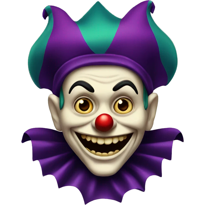 vintage scary jester  emoji
