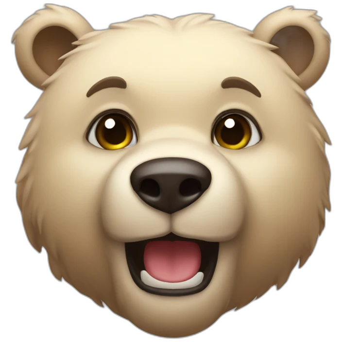 cute savage bear emoji