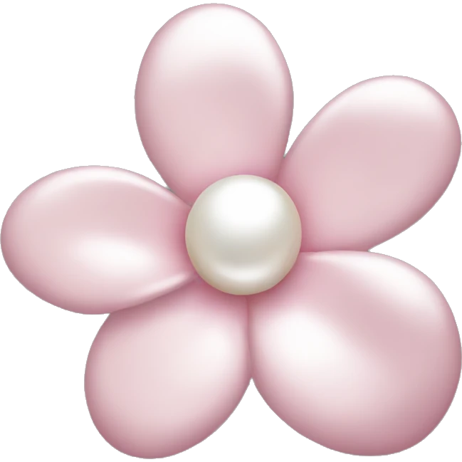 Pearl light pink flower emoji