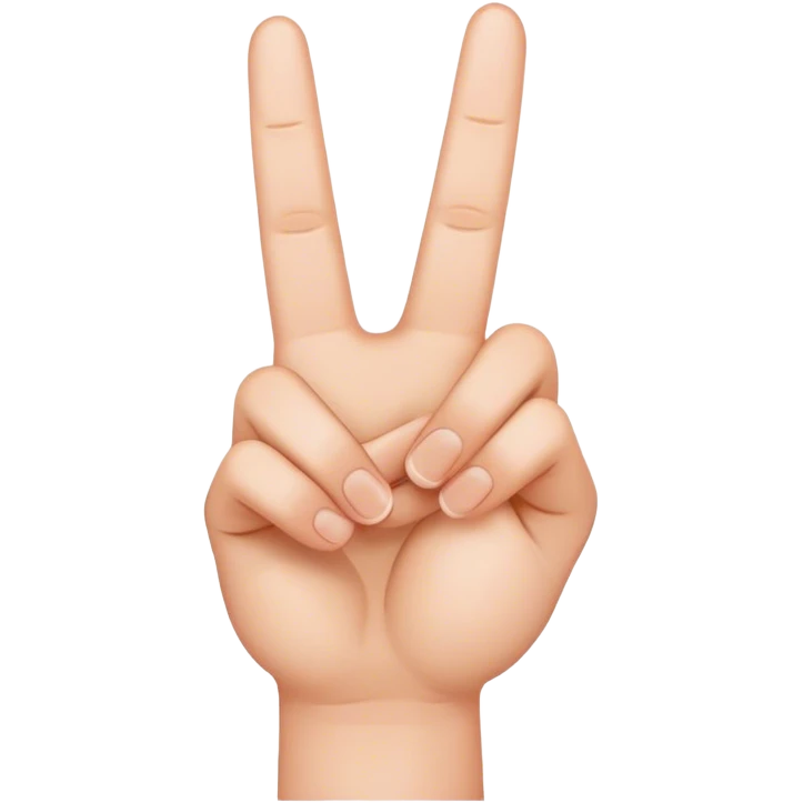 peace sign with 3 fingers emoji