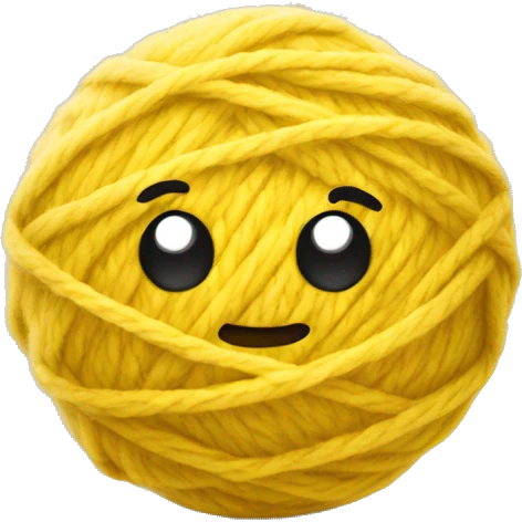 Yellow colour ball of wool emoji