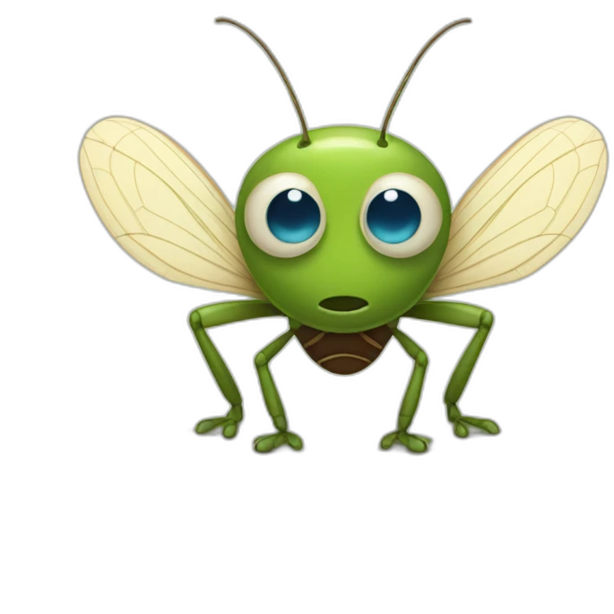 cute Anthropomorphic cricket emoji