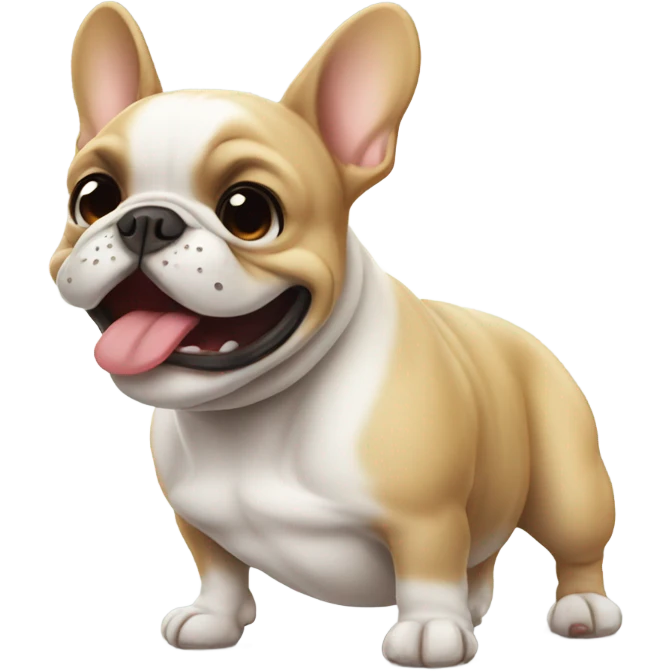 French bulldog farting emoji
