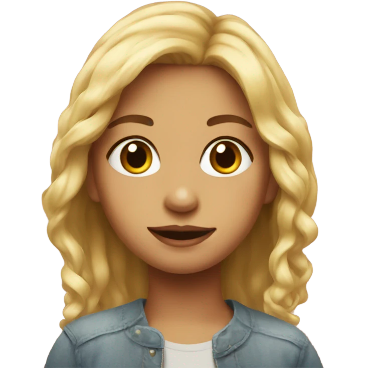 Emoji portrait of girl emoji