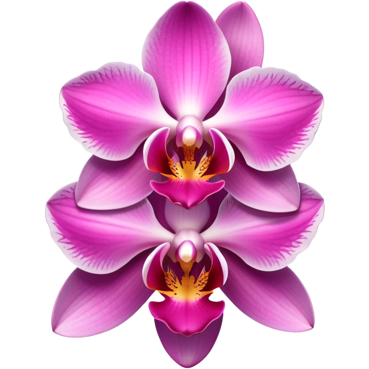 pink orchid  emoji