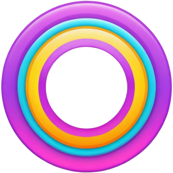 Psychedelic colored circle Border emoji
