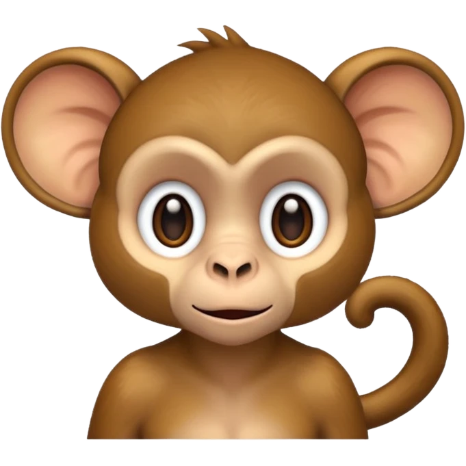 monkey with a neck and big ears emoji