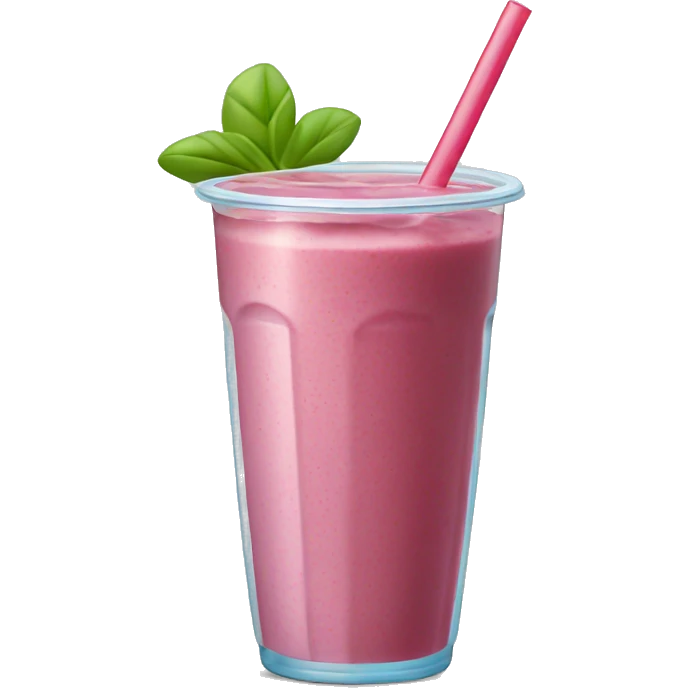 Smoothie with see through cup and straw emoji