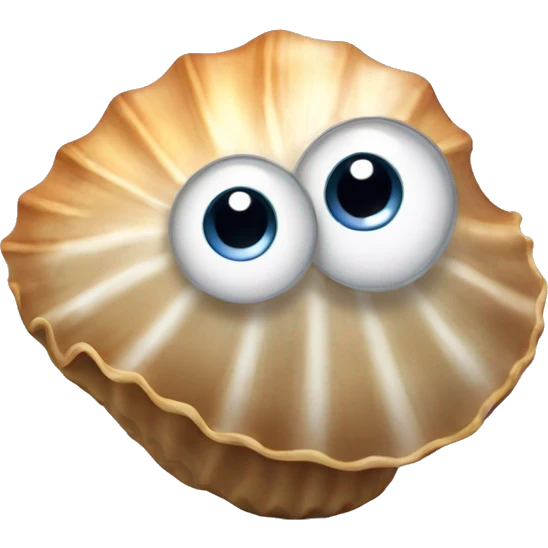 Seashell with googly eyes emoji