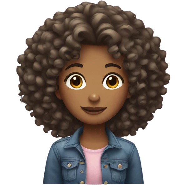Curly hair girl emoji
