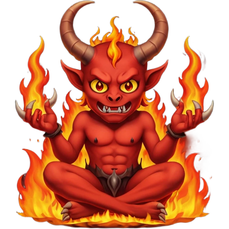 devil sit down in the infernum emoji