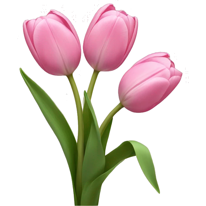 Light pink tulips emoji