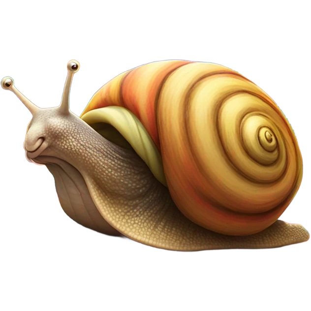 snail with a cozy colorful blanket emoji